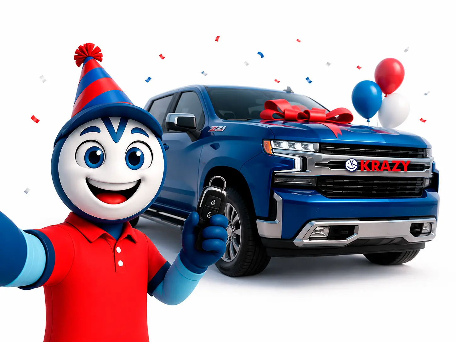 OKrazy vehicle delivery and customer celebration